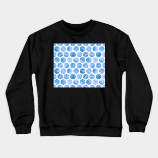 Blue marble dots Crewneck Sweatshirt